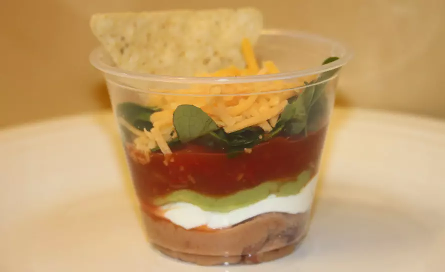 6 Layered dip Mexican party food ideas