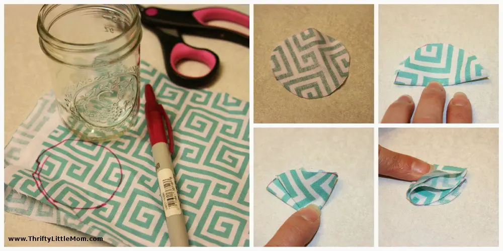 Fabric Flower Collage
