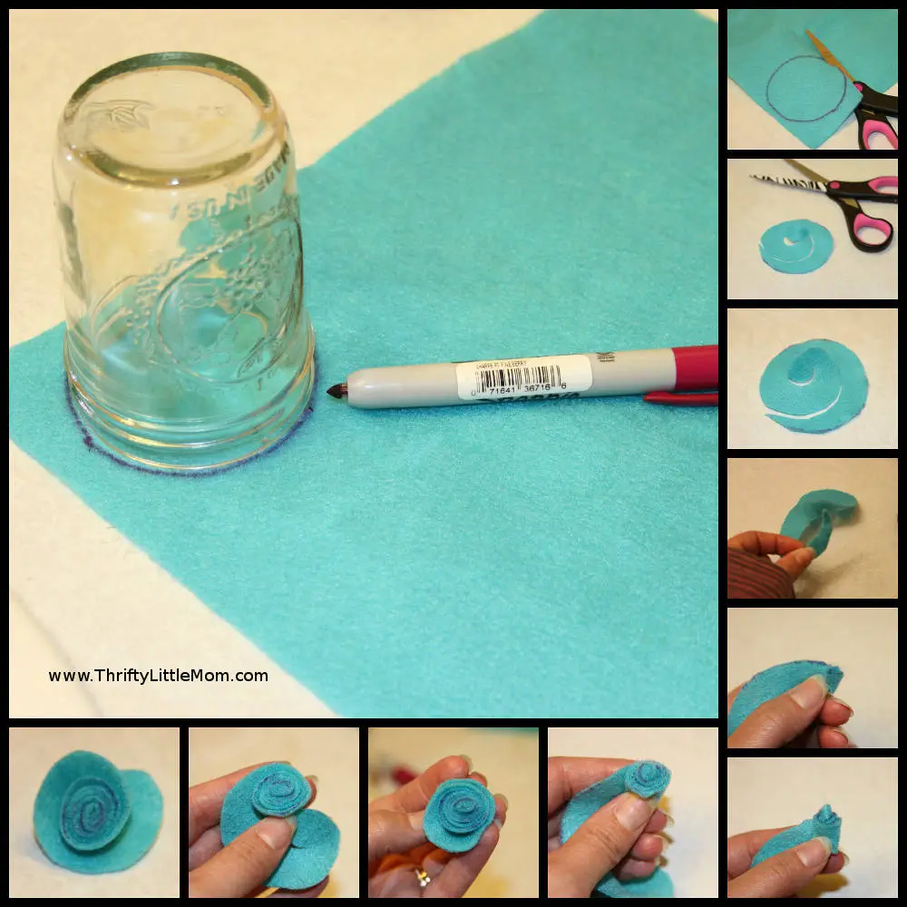 Felt Flower Collage