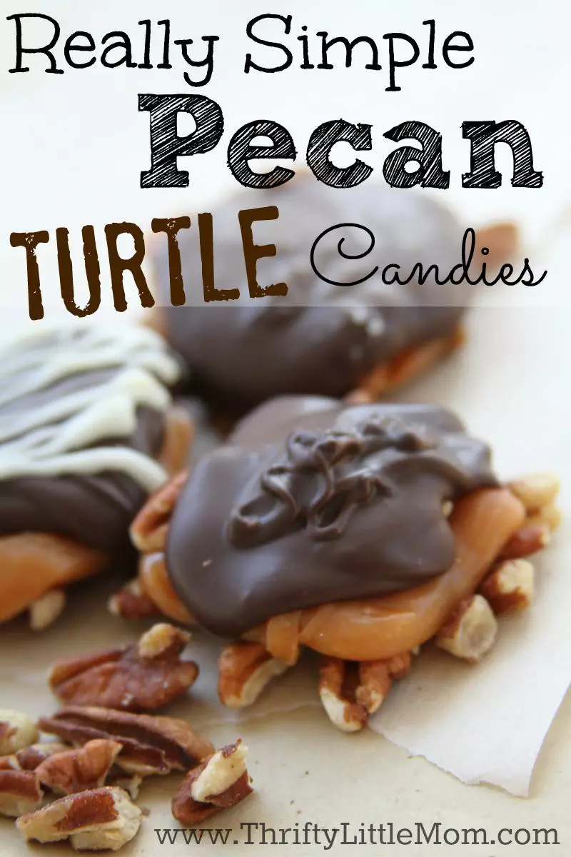 Really Simple Pecan Turtle Candies. Whether for a gift or for yourself, make up a batch of these really simple turtles this holiday season!