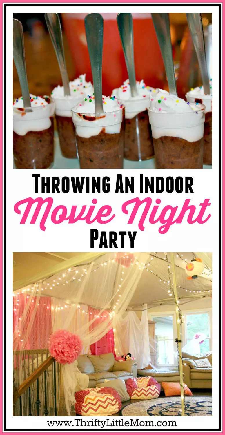 Throwing an indoor movie night party