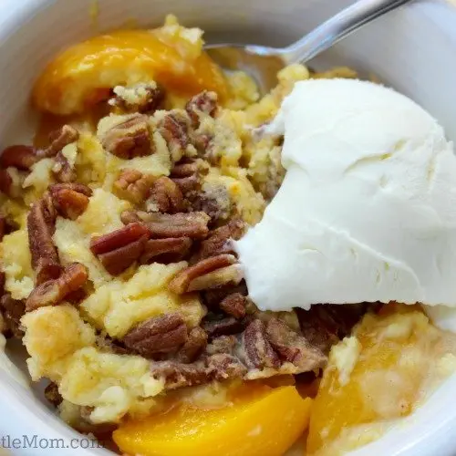Better Than The Box 5 Minute Peach Cobbler Cake