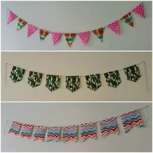 3 Easy Bunting Templates for Party or Home Decor