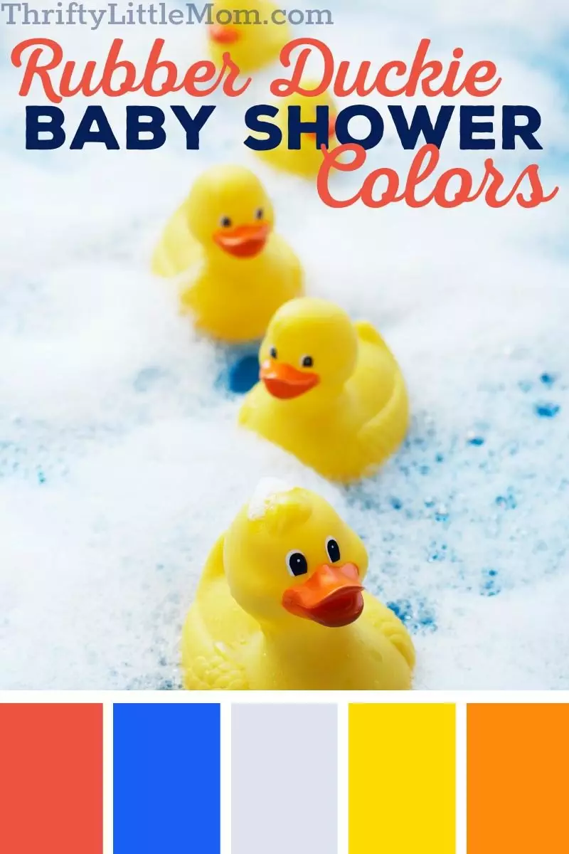 rubber duckies in bubbles for baby shower decoration ideas