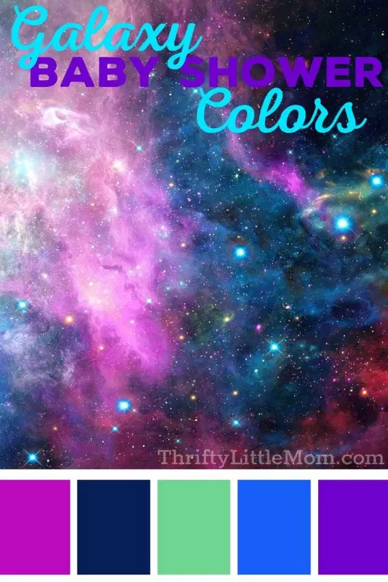 colors from out space for baby shower decoration ideas