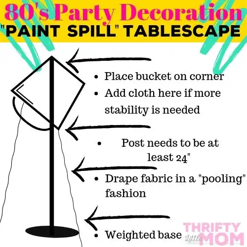 How to create a paint spill table scape