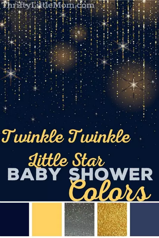 navy and gold twinkle star baby shower decoration ideas