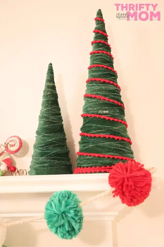 trees to add height to fireplace mantle decorations