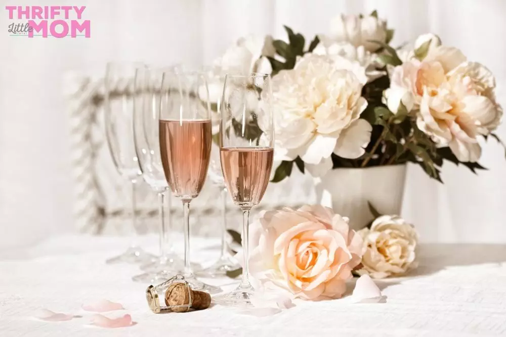 enjoy blush champagne at your lingerie party