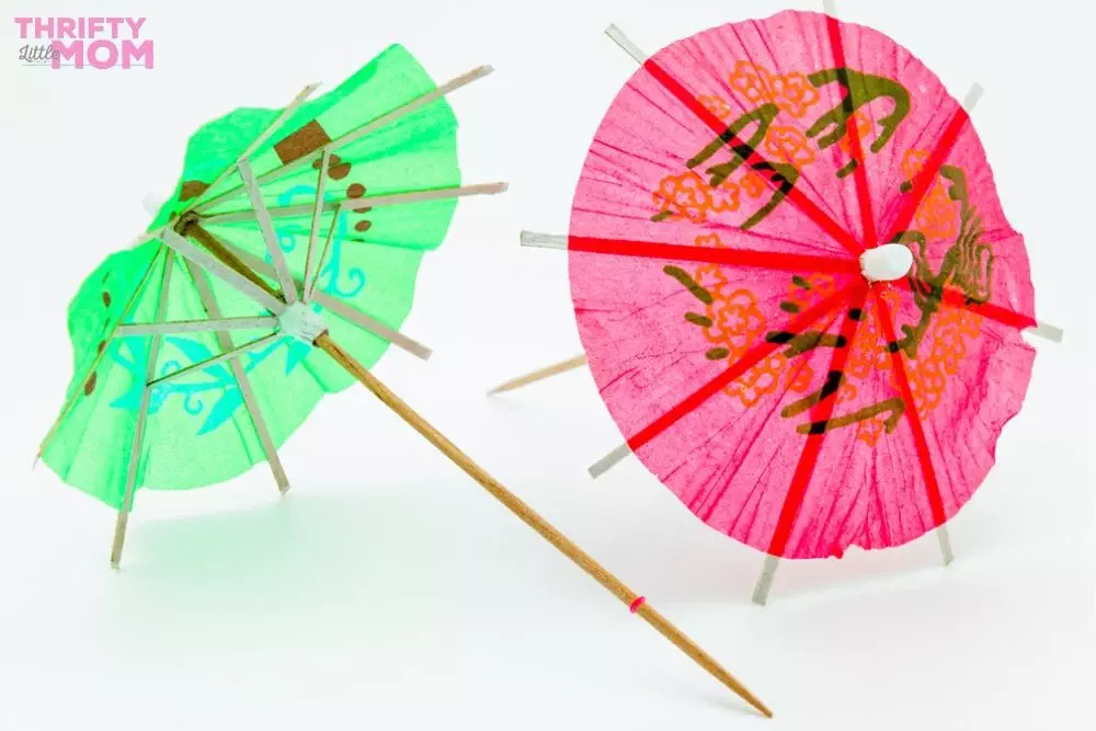 drink umbrellas make a good decoration idea for a luau party