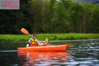 canoe in the lake for mother